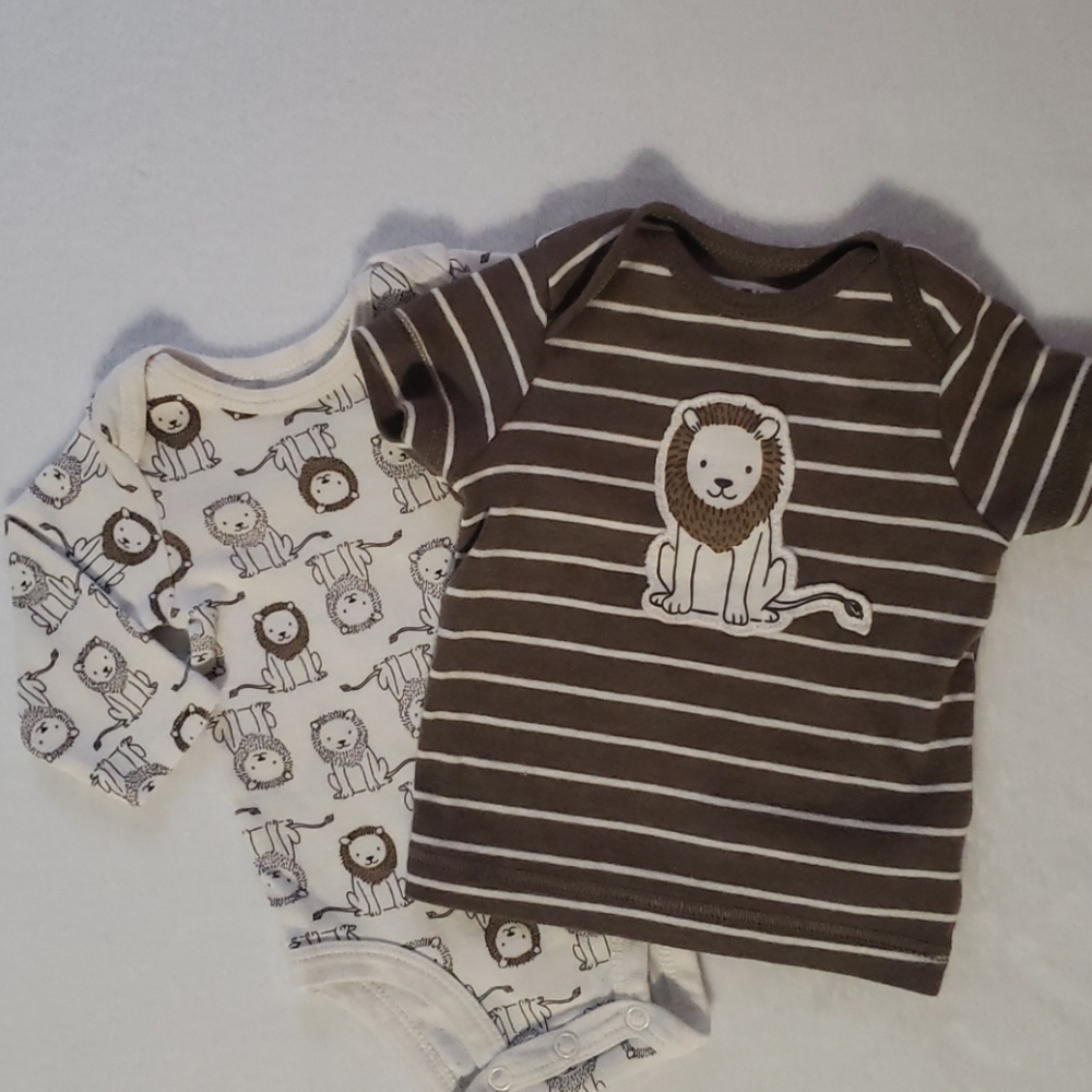 Child of Mine brown lion onesie & shirt 🦁